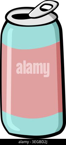 Aluminum Can - pastel Stock Vector