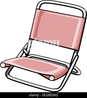 Beach Chair Metal - pastel Stock Vector