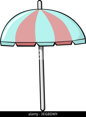 Beach Umbrella 2 - pastel Stock Vector