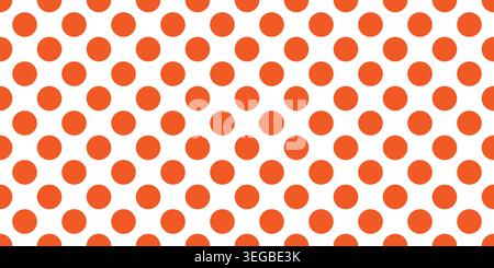 Seamless pattern with orange circles on a white background Stock Vector