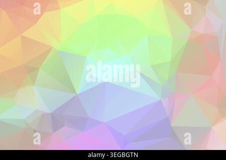 Rainbow abstract low poly geometric background Stock Photo