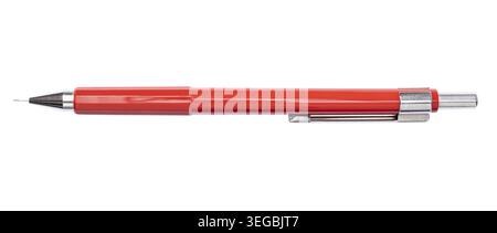 Red Drafting Mechanical pencil isolated on white background Stock Photo