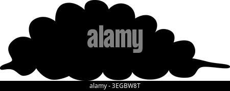 Cloud Large A - Solid Shape Stock Vector