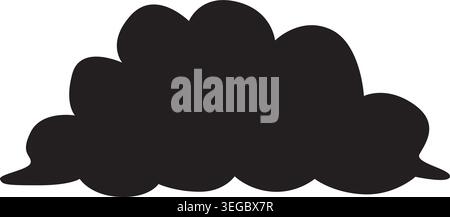 Cloud Large B - Solid Shape Stock Vector