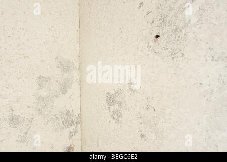 Grunge background texture of an old white plaster wall. Full frame Stock Photo