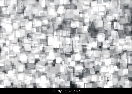 Abstract gray background design with rounded square shape in random geometric pattern Stock Photo