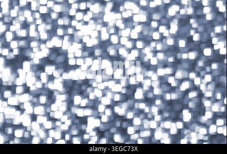 Abstract blue background design with rounded square shape lights in random geometric pattern. Defocused Lights and Dust Particles Stock Photo
