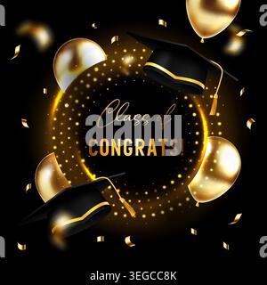Graduation Celebration Banner Stock Vector
