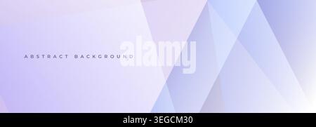 Soft pastel abstract background featuring translucent lavender, pale lilac and icy blue geometric gradients with subtle cool gray tones and a clean Stock Vector