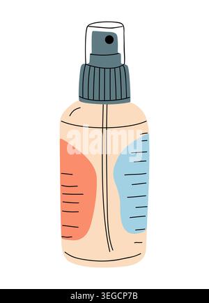 Minimalist spray bottle with soft pastel design Stock Vector