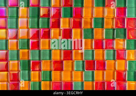 a background made with colored glass tiles Stock Photo
