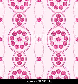 Floral seamless pattern with roses in bloom, vintage romantic wallpaper, antique delicate background Stock Vector