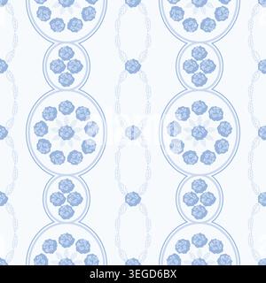Floral seamless pattern with roses in bloom, vintage romantic wallpaper, antique delicate background Stock Vector