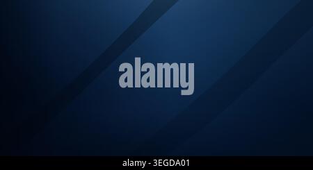 Abstract dark blue background with diagonal stripes and gradient lighting Stock Vector