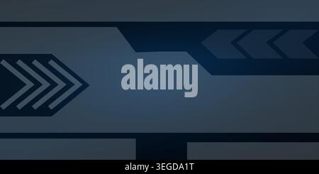 Abstract technology background with geometric shapes and arrows Stock Vector