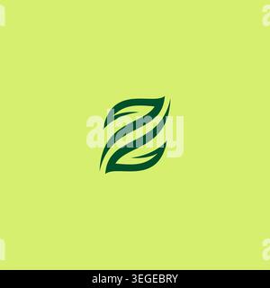 Letter Z Leaf Logo Design for Natural and Sustainable Branding Stock Vector