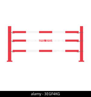 Vector flat horse show jumping obstacle Stock Vector