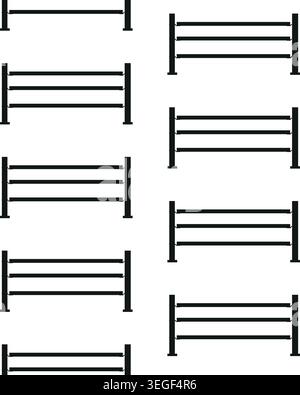 Vector seamless pattern of show jumping obstacle Stock Vector
