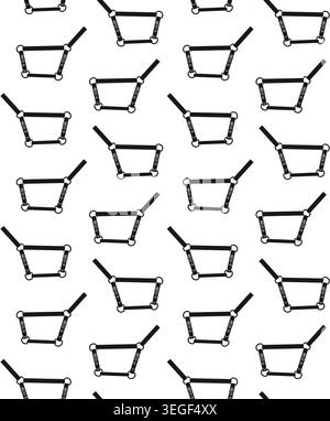 Vector seamless pattern of flat horse halter Stock Vector