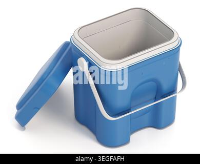 Car fridge isolated on white background. 3D illustration. Stock Photo