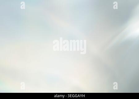 Minimalist soft gray and white abstract background with subtle diagonal light flare and pastel edge Stock Photo