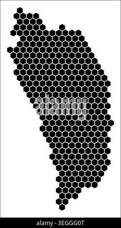 Dominica hexagon map Stock Vector Image & Art - Alamy