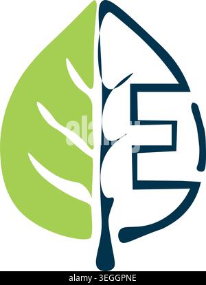 Green economy icon with leaf and currency symbol, sustainable finance and environmental policy concept. Stock Vector