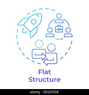 Flat structure blue gradient concept icon Stock Vector