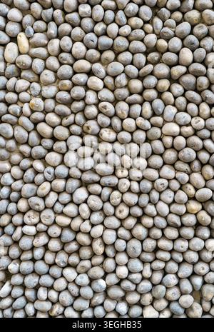 Pebble wall Stock Photo
