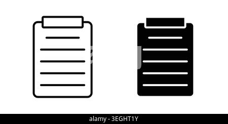 Clipboard icon illustration. Pixel perfect vector graphics Stock Vector