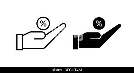 Commissions icon illustration. Pixel perfect vector graphics Stock Vector