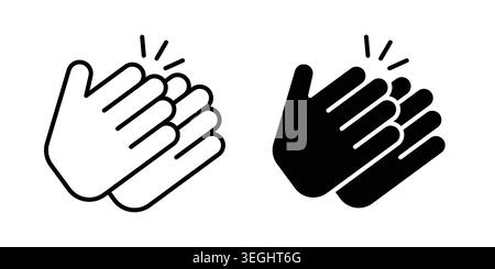 Clap icon illustration. Pixel perfect vector graphics Stock Vector