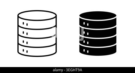 Database icon illustration. Pixel perfect vector graphics Stock Vector