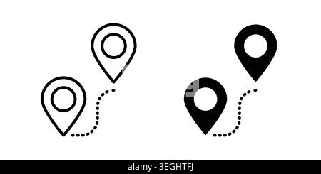 Distance icon illustration. Pixel perfect vector graphics Stock Vector
