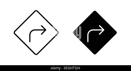 Directions icon illustration. Pixel perfect vector graphics Stock Vector