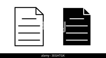 Document icon illustration. Pixel perfect vector graphics Stock Vector