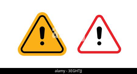 Alert icon illustration. Pixel perfect vector graphics Stock Vector