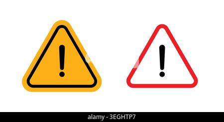 Alert sign illustration. Pixel perfect vector graphics Stock Vector