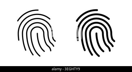 Finger print icon illustration. Pixel perfect vector graphics Stock Vector