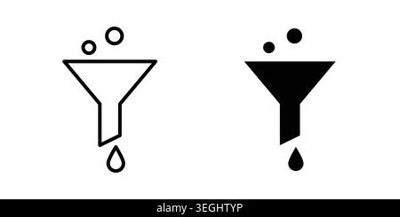 Funnel icon illustration. Pixel perfect vector graphics Stock Vector