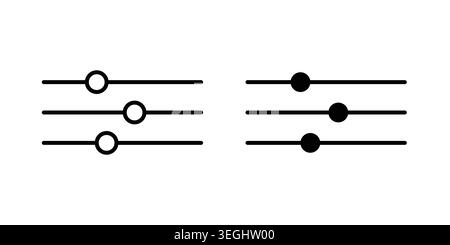 Filter Control icon illustration. Pixel perfect vector graphics Stock Vector
