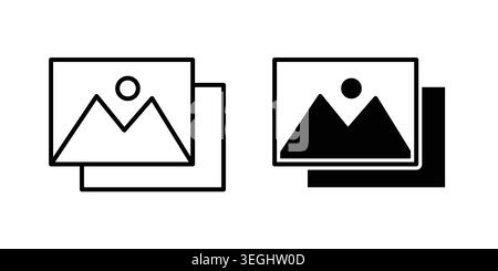 Gallery icon illustration. Pixel perfect vector graphics Stock Vector