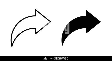 Forward icon illustration. Pixel perfect vector graphics Stock Vector