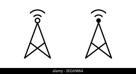 Antenna icon illustration. Pixel perfect vector graphics Stock Vector