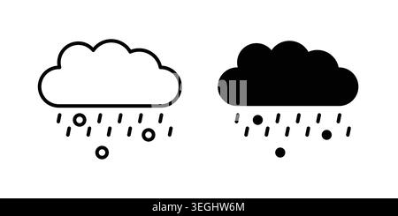 Hail icon illustration. Pixel perfect vector graphics Stock Vector