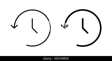 History icon illustration. Pixel perfect vector graphics Stock Vector