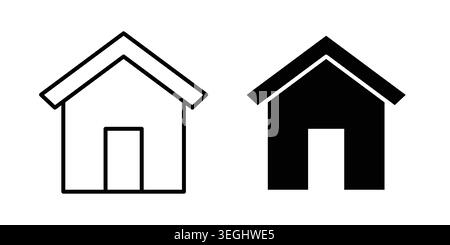 House icon illustration. Pixel perfect vector graphics Stock Vector