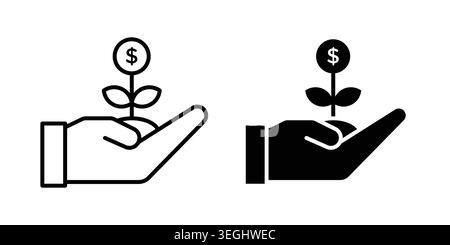 Investment icon illustration. Pixel perfect vector graphics Stock Vector