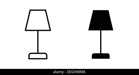 Lamp icon illustration. Pixel perfect vector graphics Stock Vector