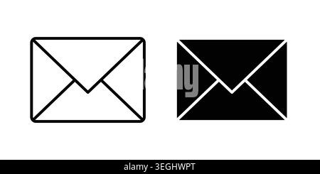 Mail icon illustration. Pixel perfect vector graphics Stock Vector
